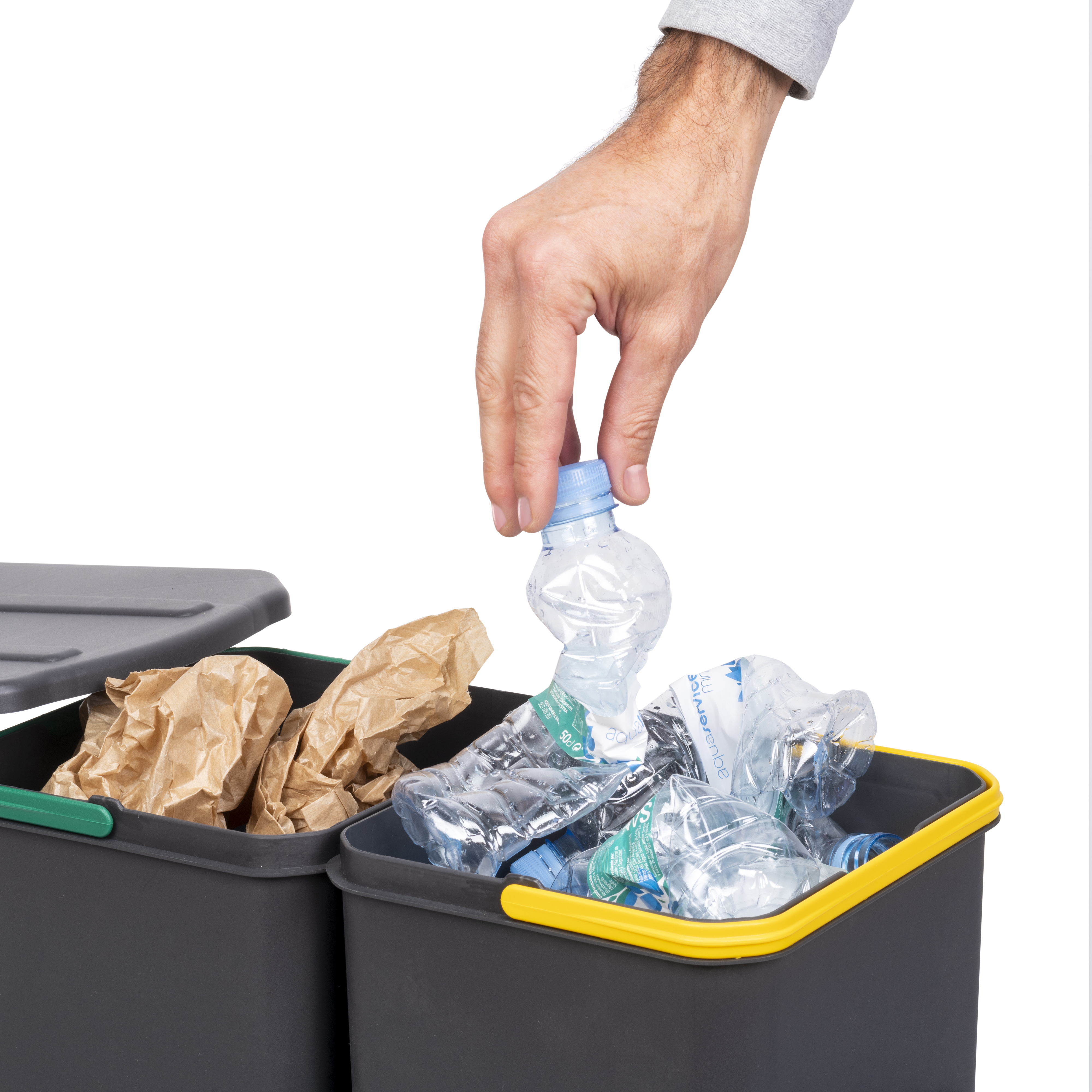 Emuca Caixote de Lixo para reciclagem para cozinha 2 x 20 L
